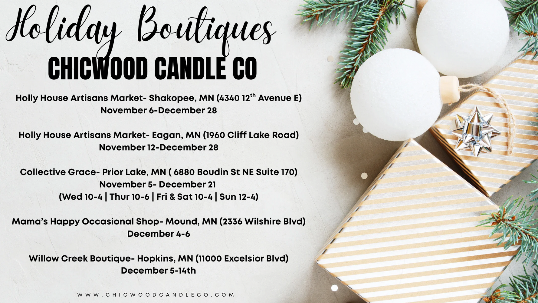 Update from Chicwood Candle Co