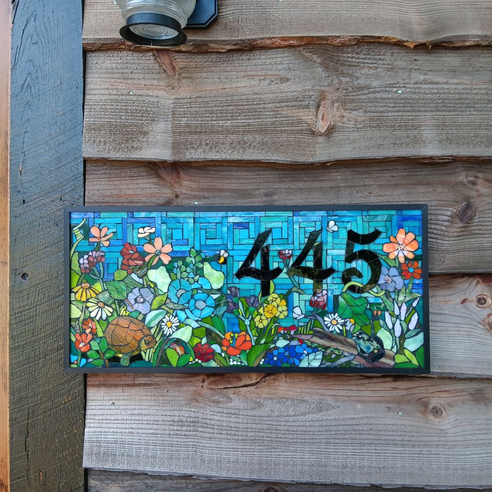 Sequential Glass Art Mosiac & Rustic Rosemaling