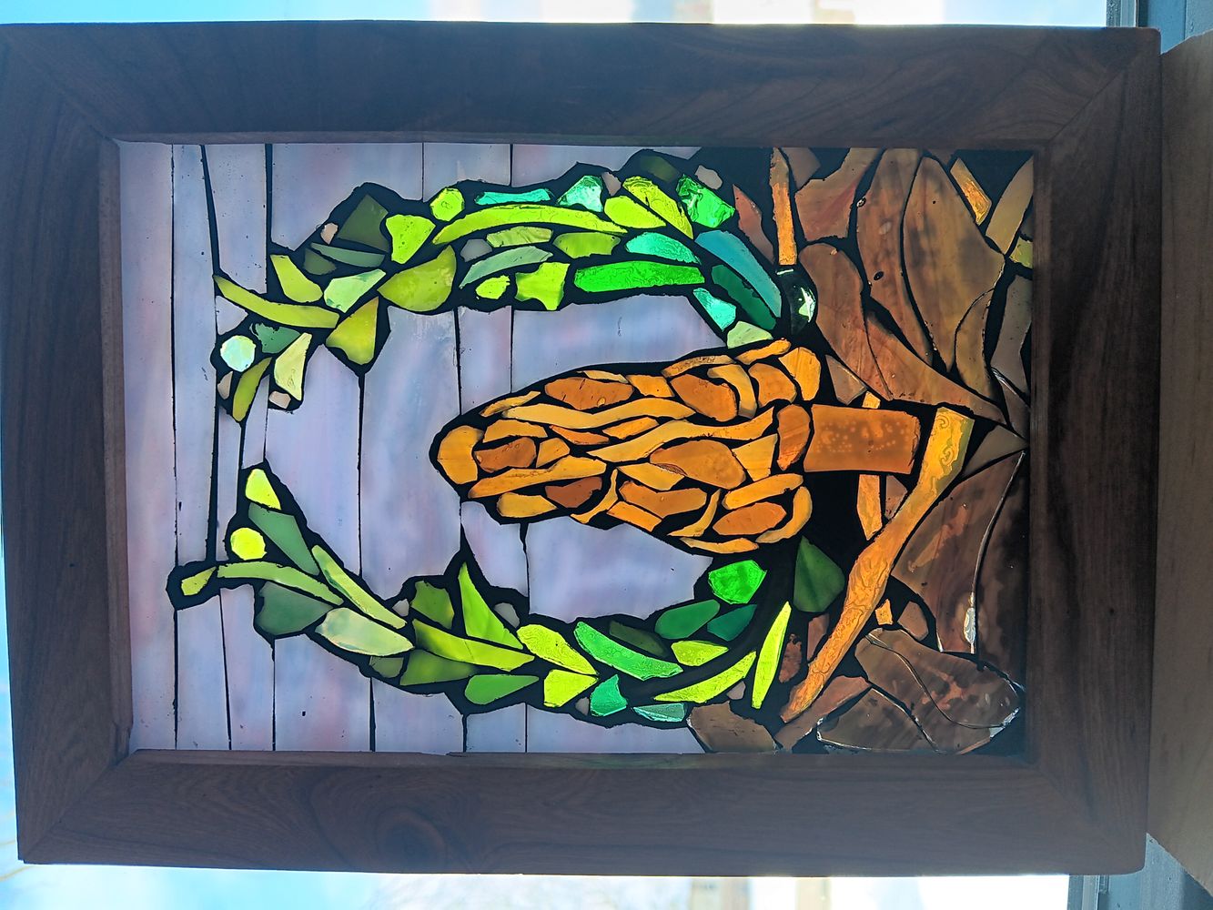 Sequential Glass Art Mosiac & Rustic Rosemaling