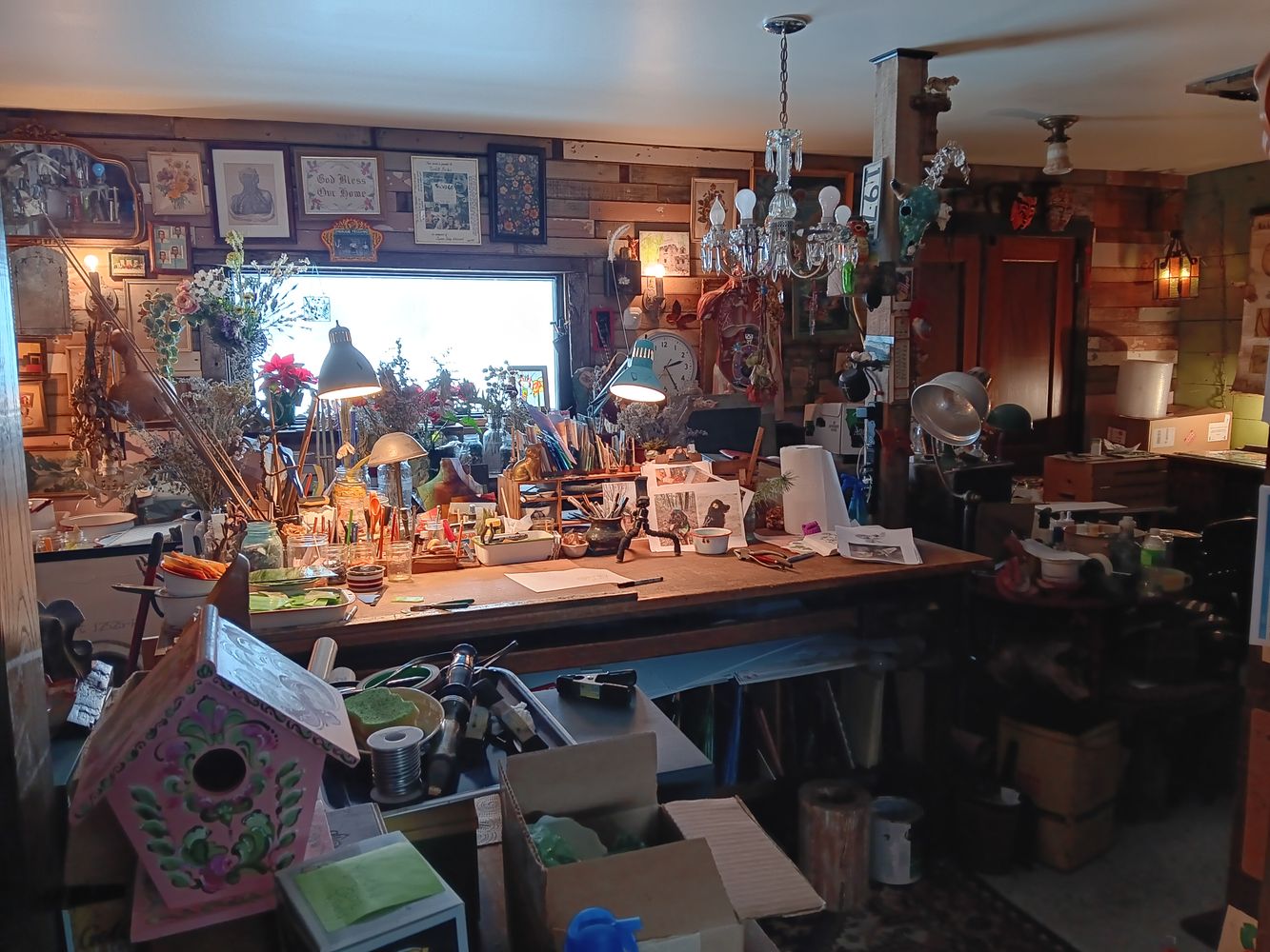 Sequential Glass Art Mosiac & Rustic Rosemaling